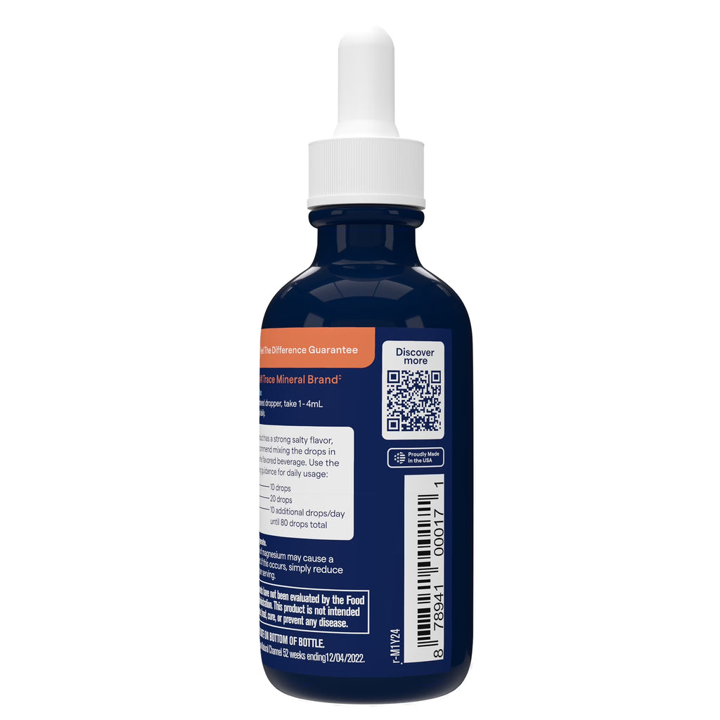 Minerals Liquid Ionic Magnesium 400 Mg, Supports Normal Blood Pressure, Heart Health, Calm Mood, Sleep, and Energy, 2 Fl Oz (16 Servings)