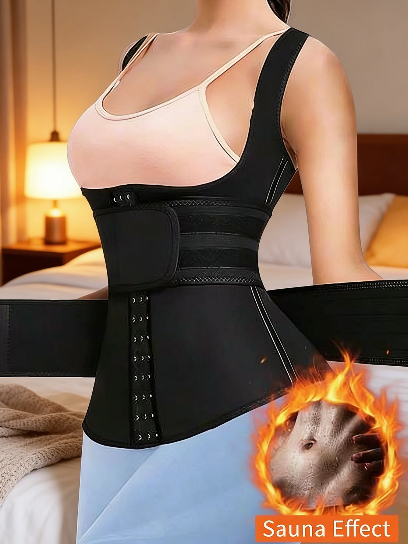 1Pc Women'S Waist Trainer, Waist Trimmer Belt, Sauna Sweat Waist Cincher, Sports Fitness Waist Trainer, Waist Cincher