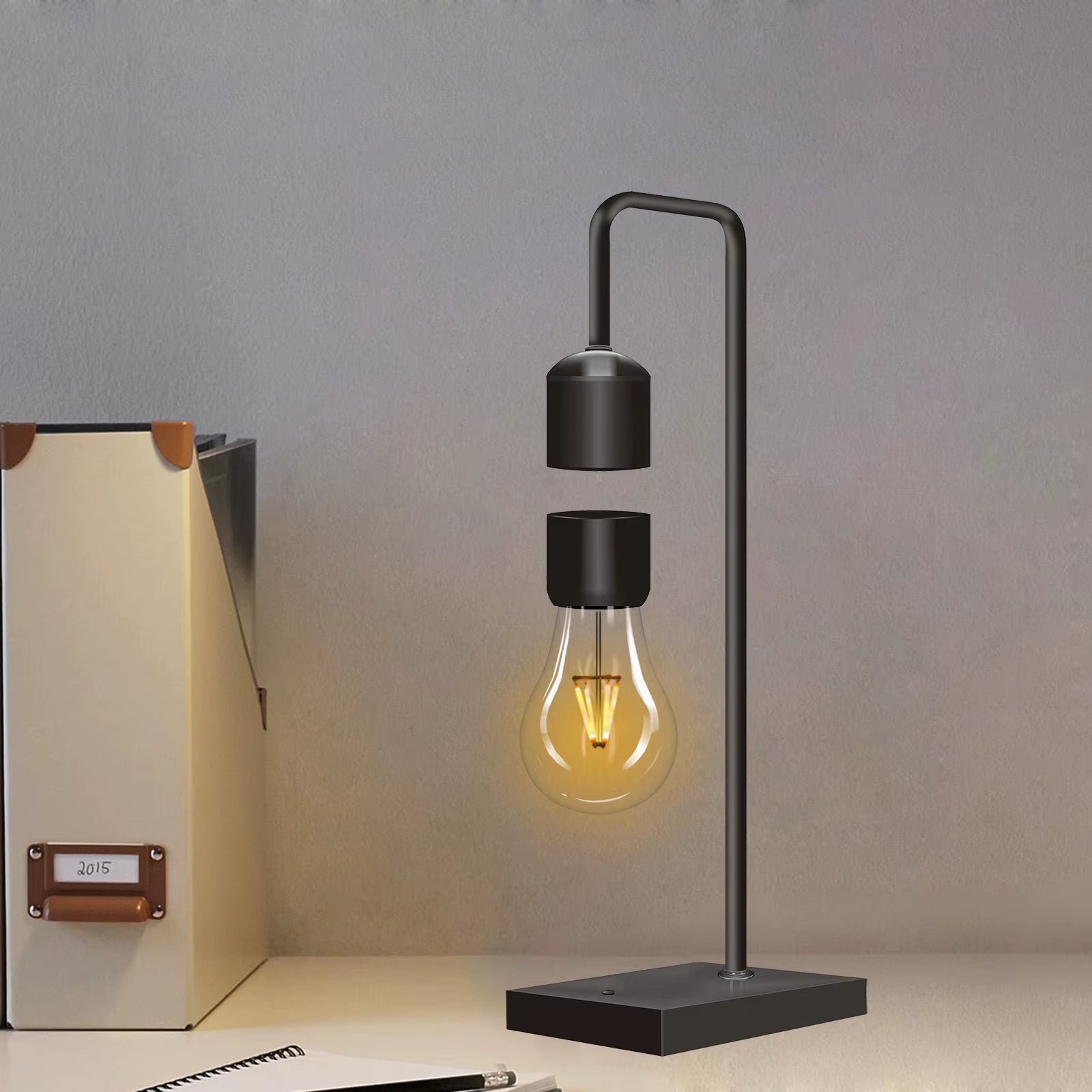 Wireless Charging Magnetic Levitating Floating Wireless LED Light Bulb for Desk Lamp Home Room Office Decor Unique Gift