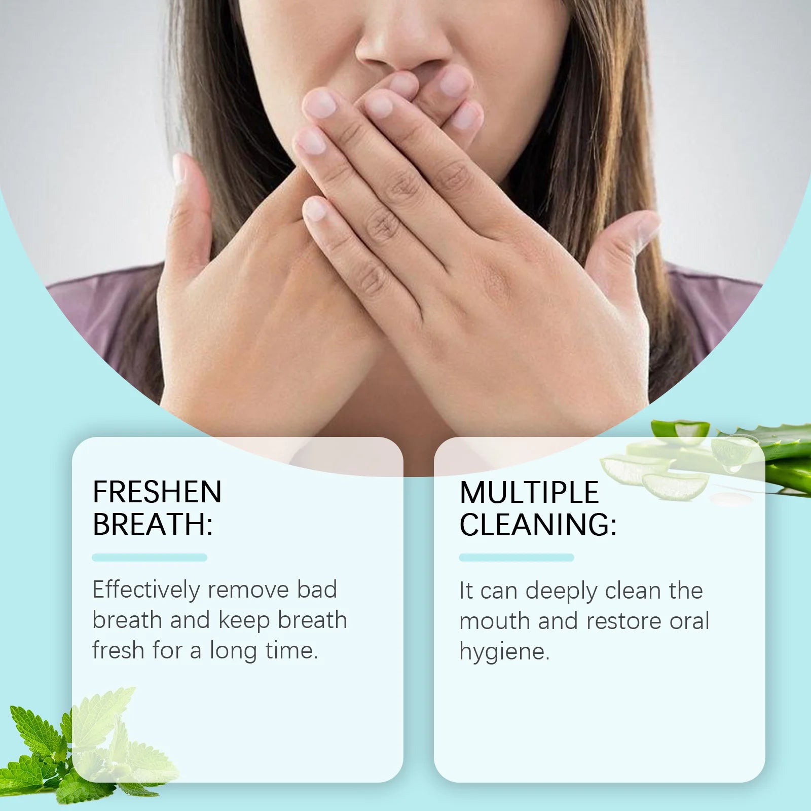 Fresh Breath Mouthwash Remove Odor Lasting Refreshing Oral Hygiene Cleaning Teeth Stains Whitening Strengthen Gingival Mouthwash