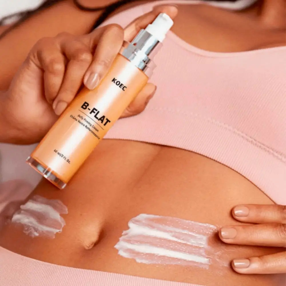 60Ml KOEC B-Flat Belly Firming Cream Decreasing Stretch Marks Smoothing Tightening Moisturizing Belly Skin Avocado Shea Butter