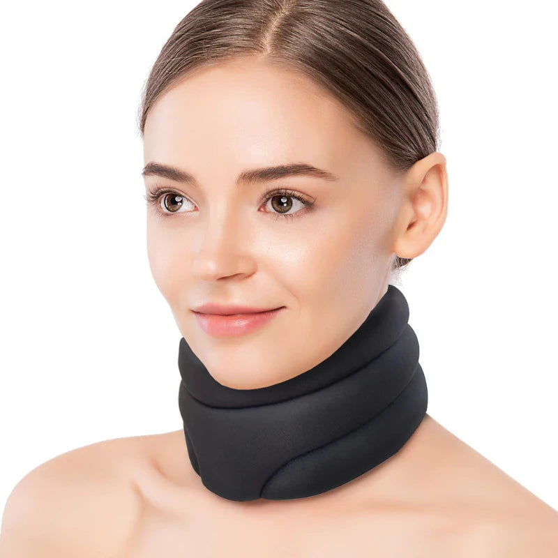 Neck Support Cervical Brace Cervicorrect Adjustable Foam Cervical Collar for Relieve Cervical Pain Airplane Travel Nap Health