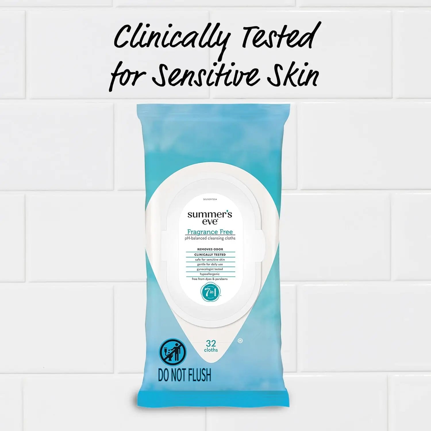 Fragrance-Free Feminine Wipes with Ph-Balanced Micellar Water, Gynecologist Tested, 32 Wipes per Pack