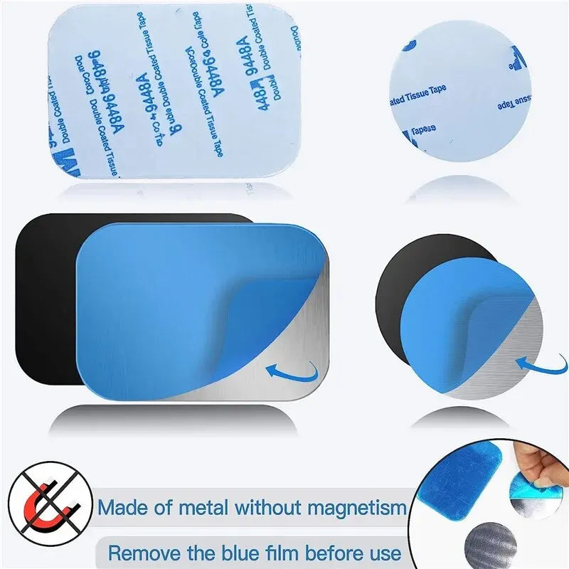 Metal Plate Disk for Magnetic Car Phone Holder Thin Iron Sheet Sticker Disk for Magnet Tablet Desk Phone Car Stand Mount Round