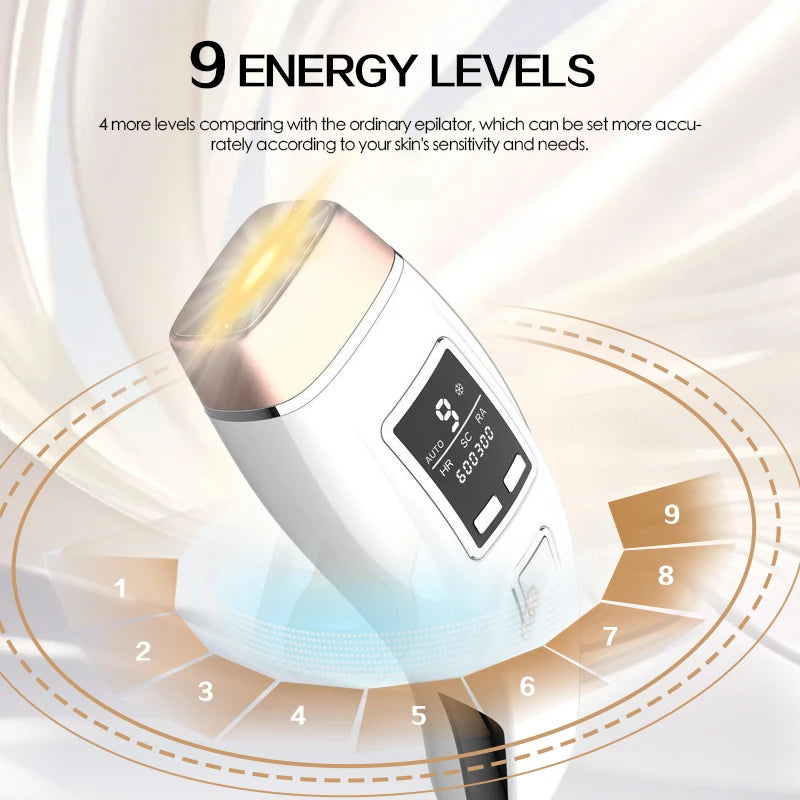 4In1 Laser Hair Removal IPL Epilator Cooling LCD Acne Treatment Rejuvenation Device for Home Bikini Trimmer Device