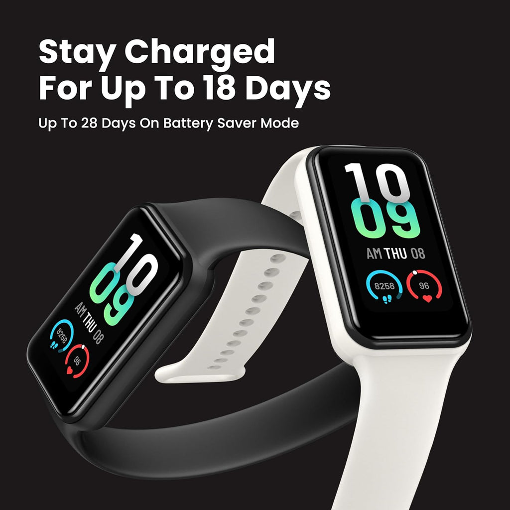 Band 7 Activity Fitness Tracker for Men Women, 18-Day Battery Life, Alexa Built-In, 1.47”AMOLED Display, 24H Heart Rate & SPO₂ Monitoring, 120 Sports Modes, 5 ATM Water Resistant, Black