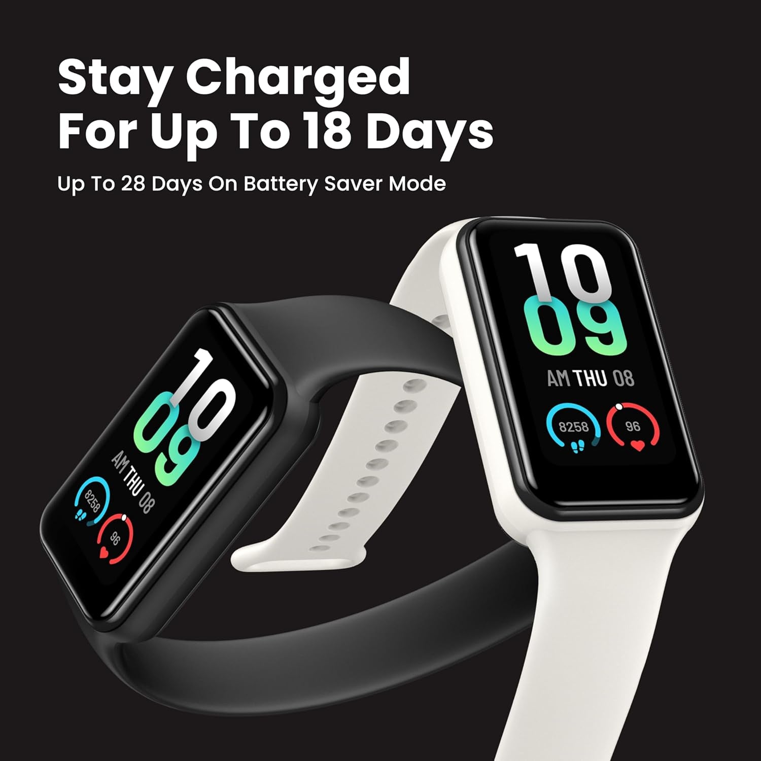 Band 7 Activity Fitness Tracker for Men Women, 18-Day Battery Life, Alexa Built-In, 1.47”AMOLED Display, 24H Heart Rate & SPO₂ Monitoring, 120 Sports Modes, 5 ATM Water Resistant, Black