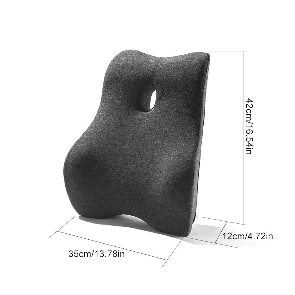 Office Waist Pillow Ergonomic Lumbar Support Memory Cotton 4D Curved Waist Pad Car Waist Rest Office Waist Pillow Ergonomic Lumb