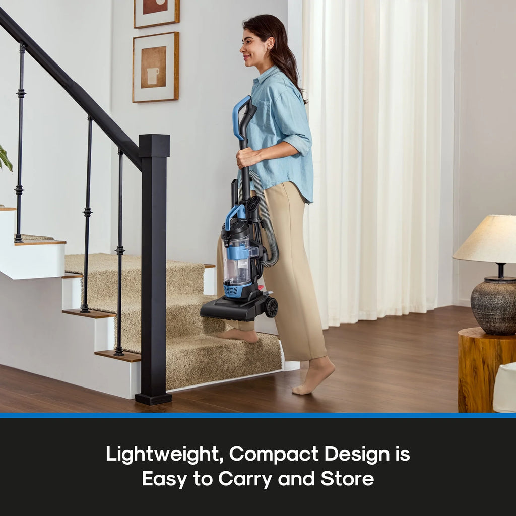 Lightweight Bagless Upright Vacuum Cleaner with Brush and Crevice Tool