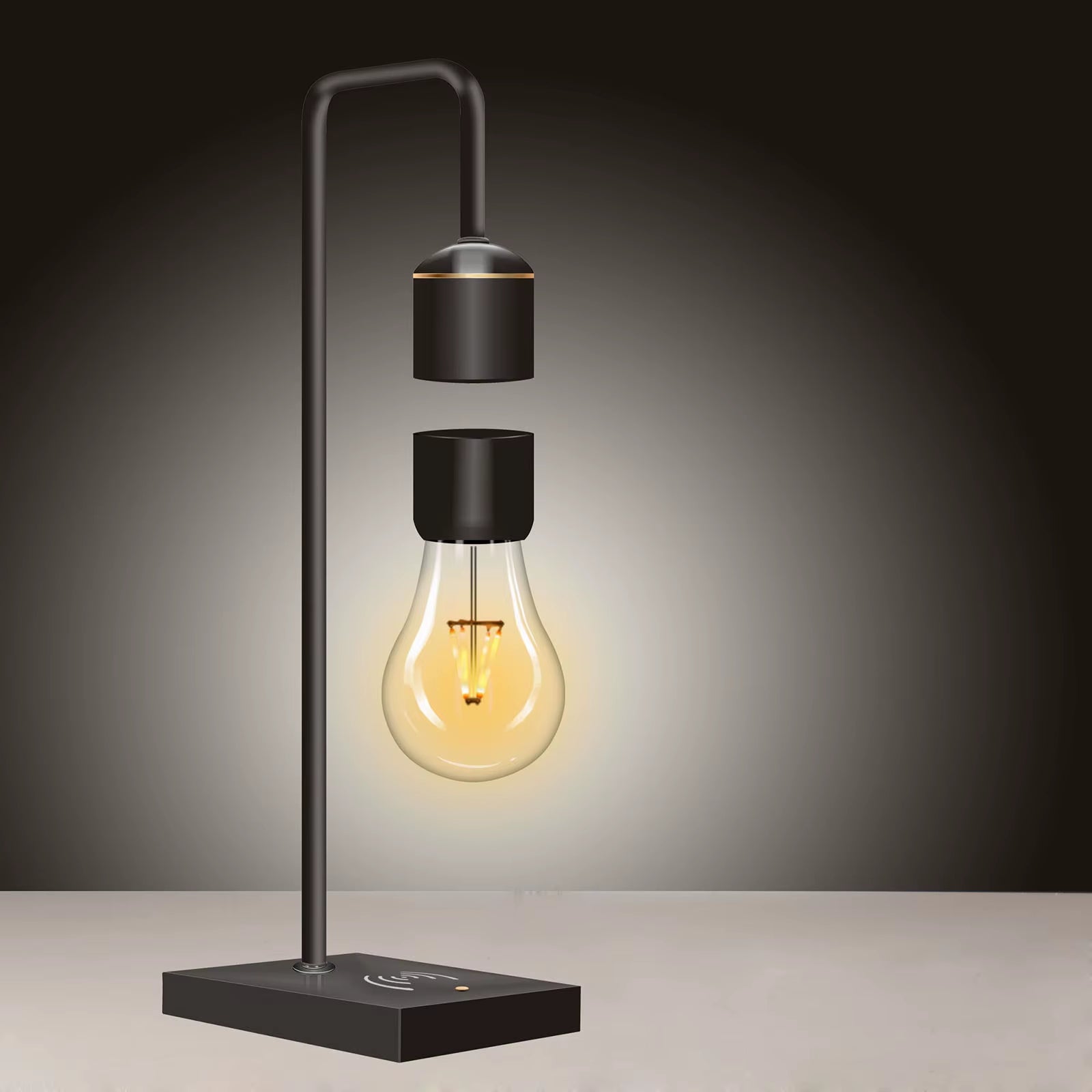 Wireless Charging Magnetic Levitating Floating Wireless LED Light Bulb for Desk Lamp Home Room Office Decor Unique Gift