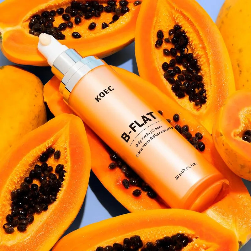 60Ml KOEC B-Flat Belly Firming Cream Decreasing Stretch Marks Smoothing Tightening Moisturizing Belly Skin Avocado Shea Butter