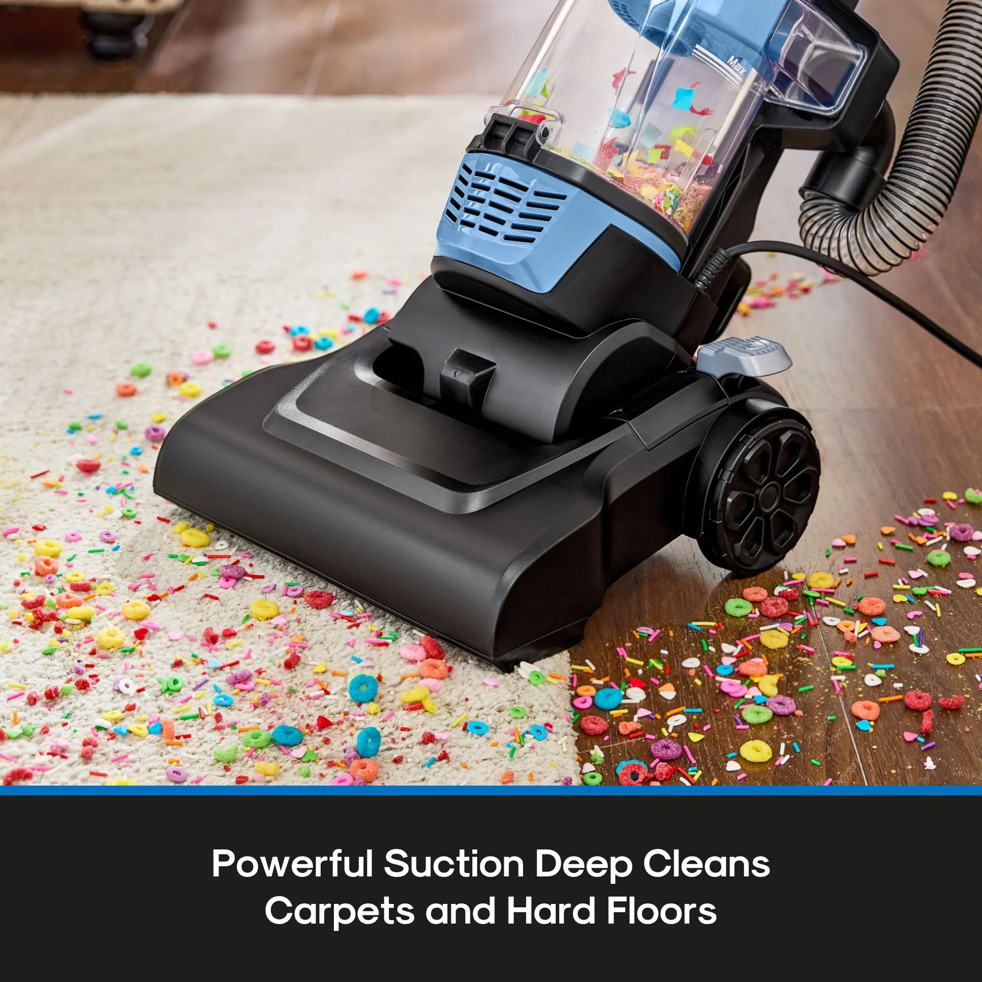 Lightweight Bagless Upright Vacuum Cleaner with Brush and Crevice Tool