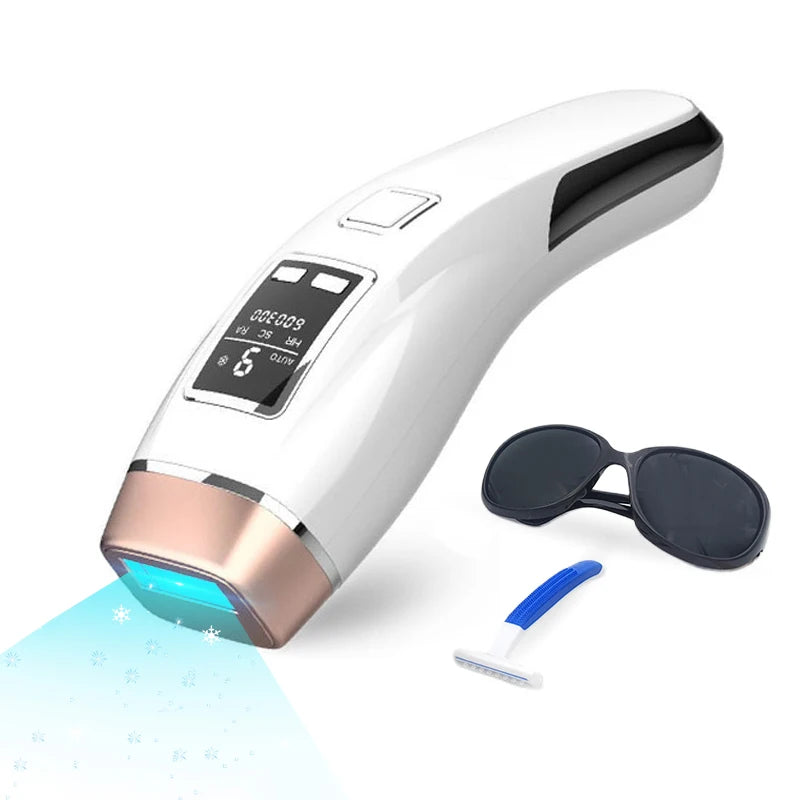 4In1 Laser Hair Removal IPL Epilator Cooling LCD Acne Treatment Rejuvenation Device for Home Bikini Trimmer Device