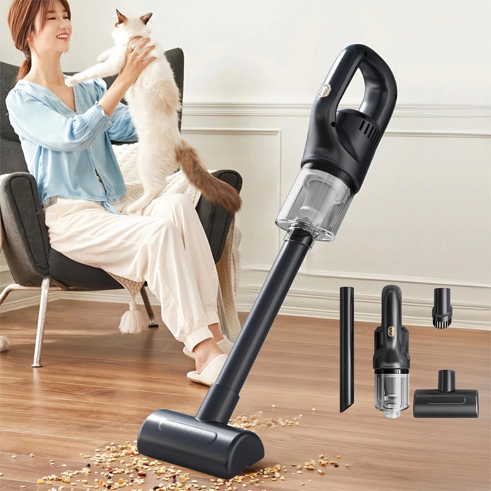 Cordless Vacuum Cleaner Wireless Multifunctional Handheld Portable Car with Vacuum Cleaner High-Power Mini Suction Blowing Portable Vacuum Cleaner