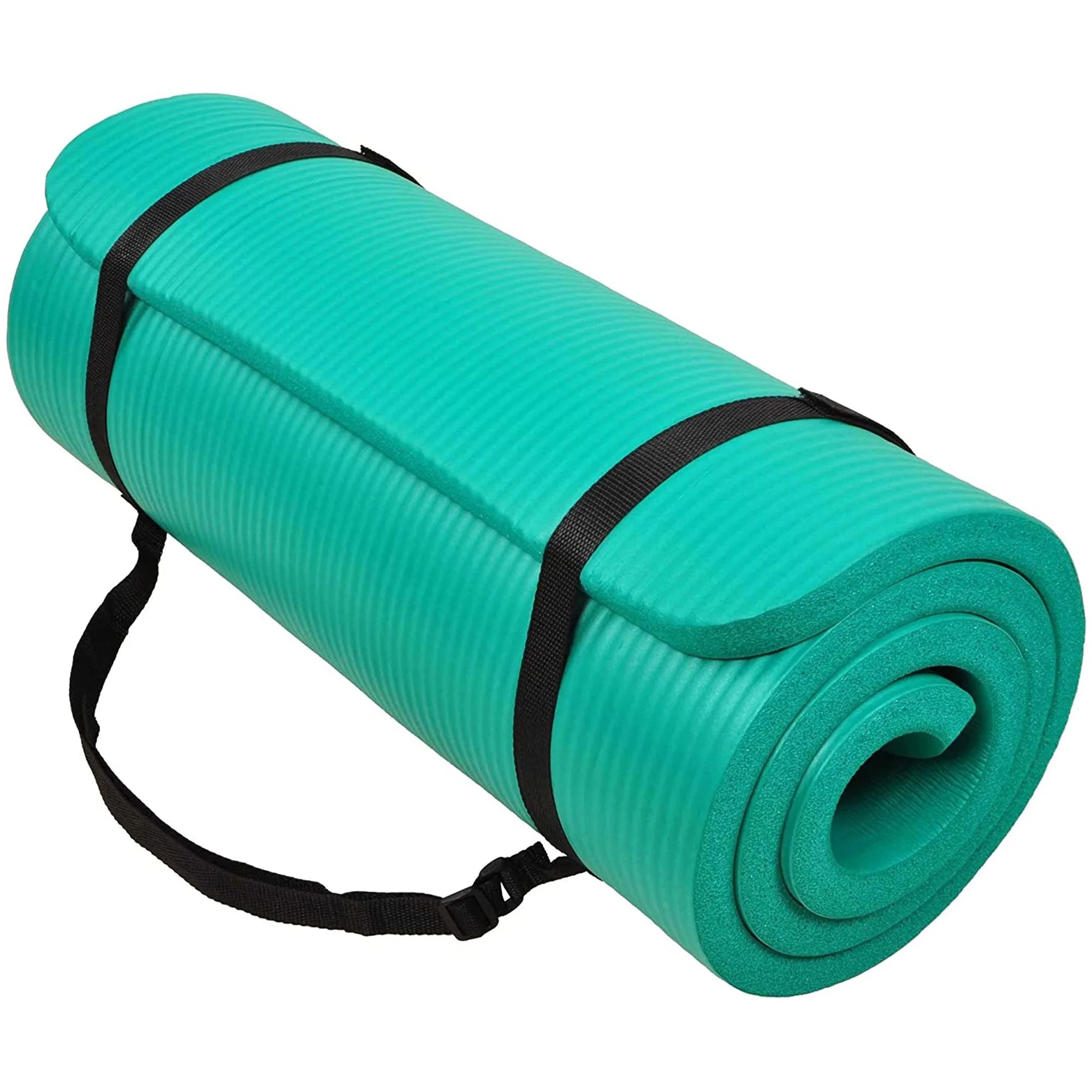 Gocloud 71X24 Inches Extra Thick Yoga Mat 1-Inch High-Density Foam, Green