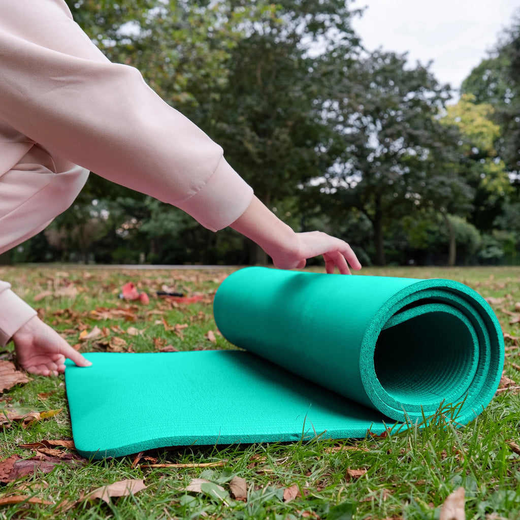 Gocloud 71X24 Inches Extra Thick Yoga Mat 1-Inch High-Density Foam, Green