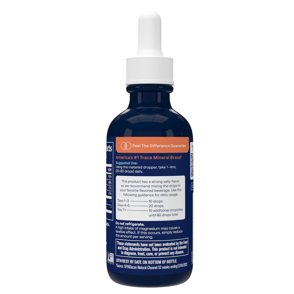 Minerals Liquid Ionic Magnesium 400 Mg, Supports Normal Blood Pressure, Heart Health, Calm Mood, Sleep, and Energy, 2 Fl Oz (16 Servings)