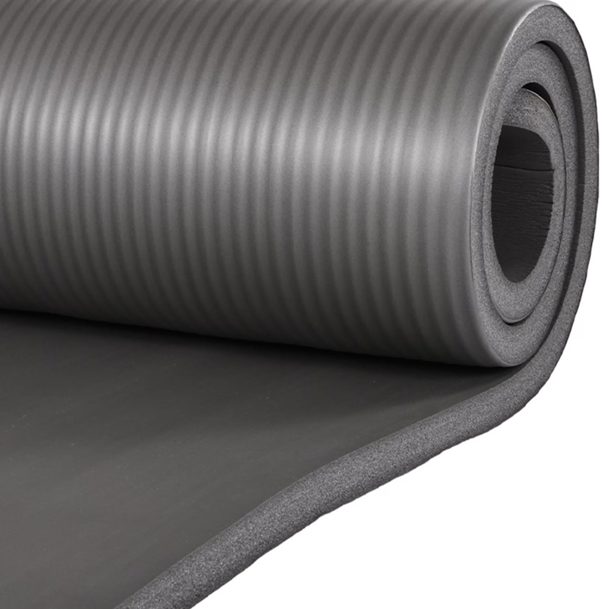 Complete 7-Piece Yoga Set with 71” X 24” X 1” Extra Thick Mat, Gray